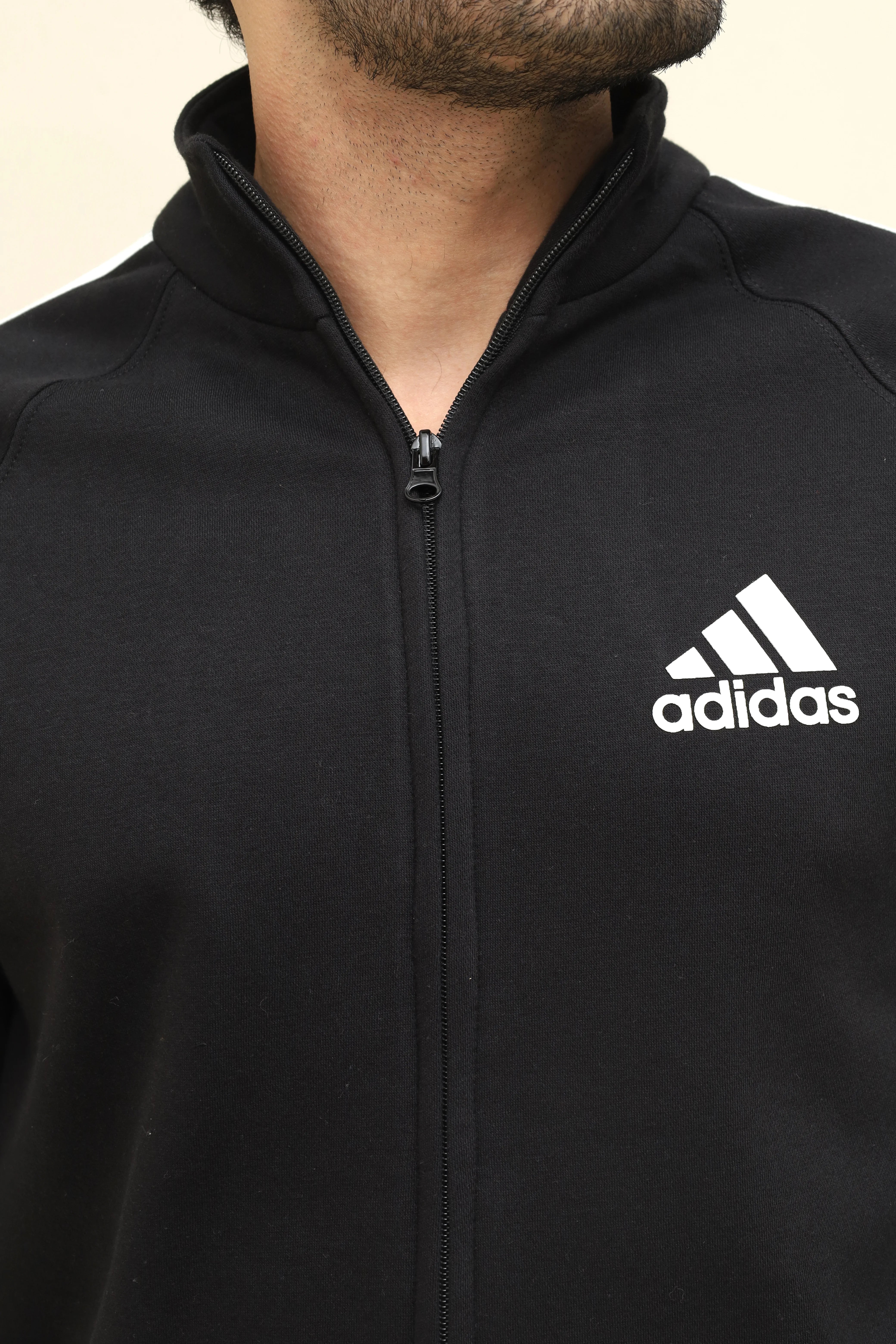 Black Three-Stripe Tracksuit