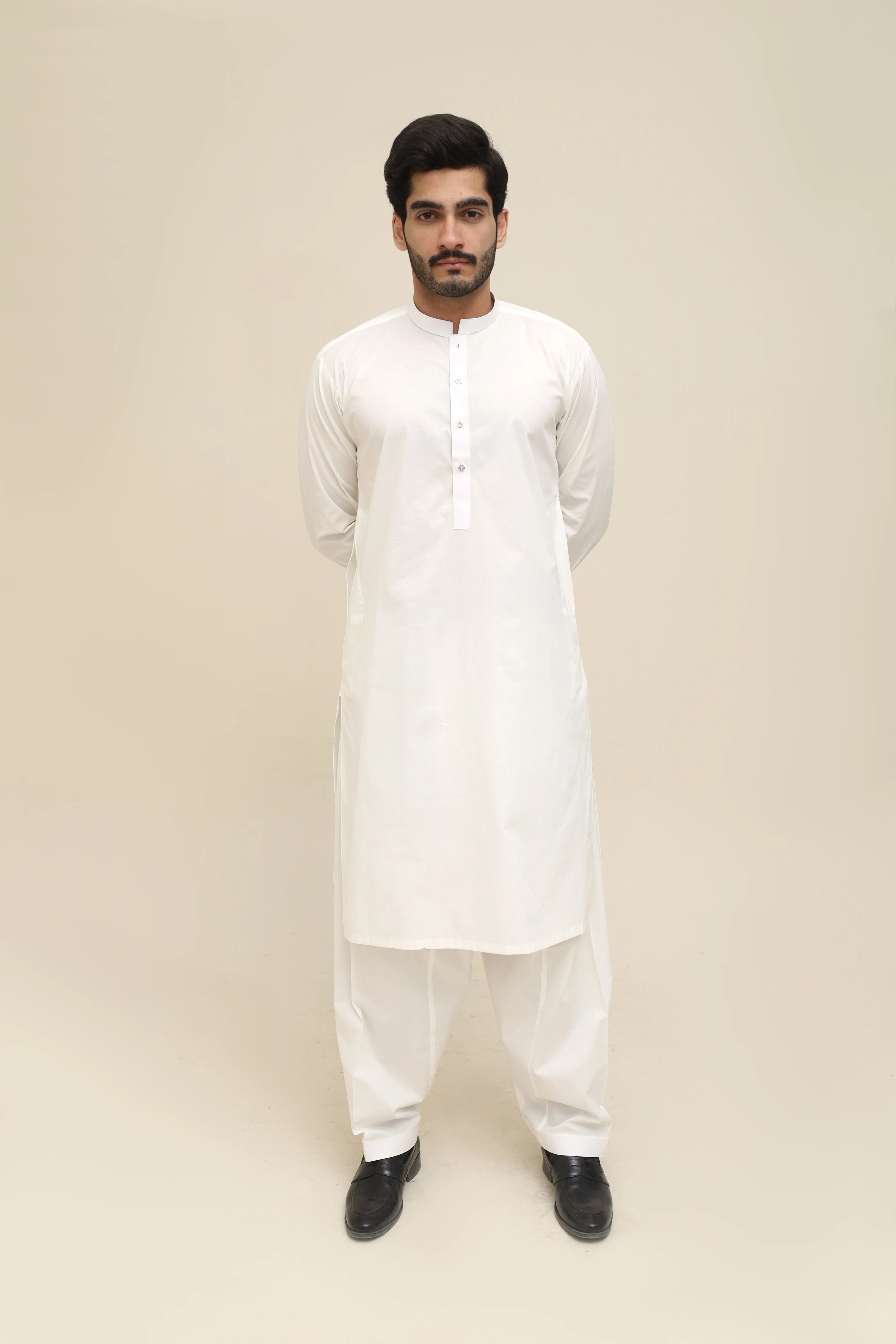 White Cotton Kurta Shalwar