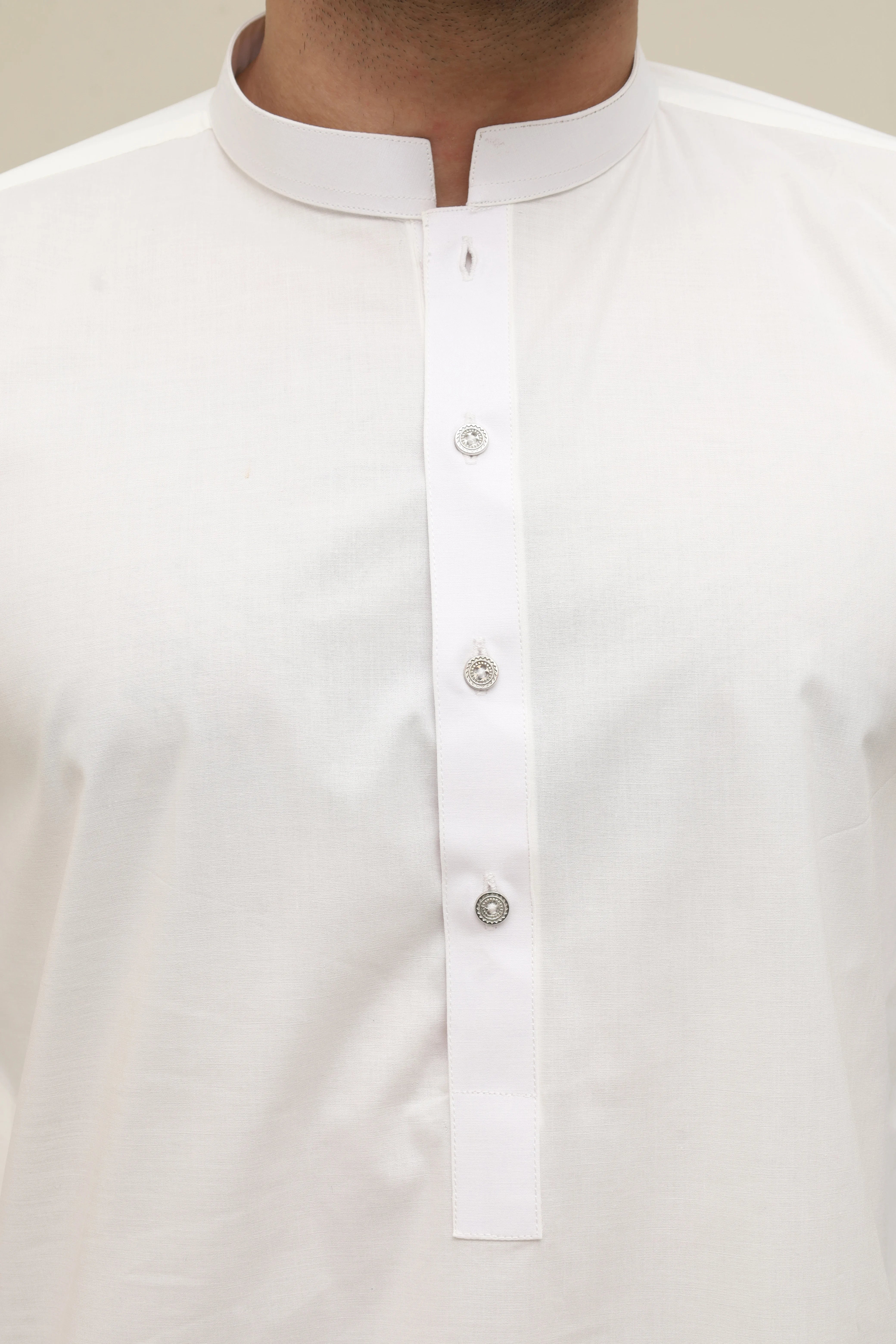 White Cotton Kurta Shalwar
