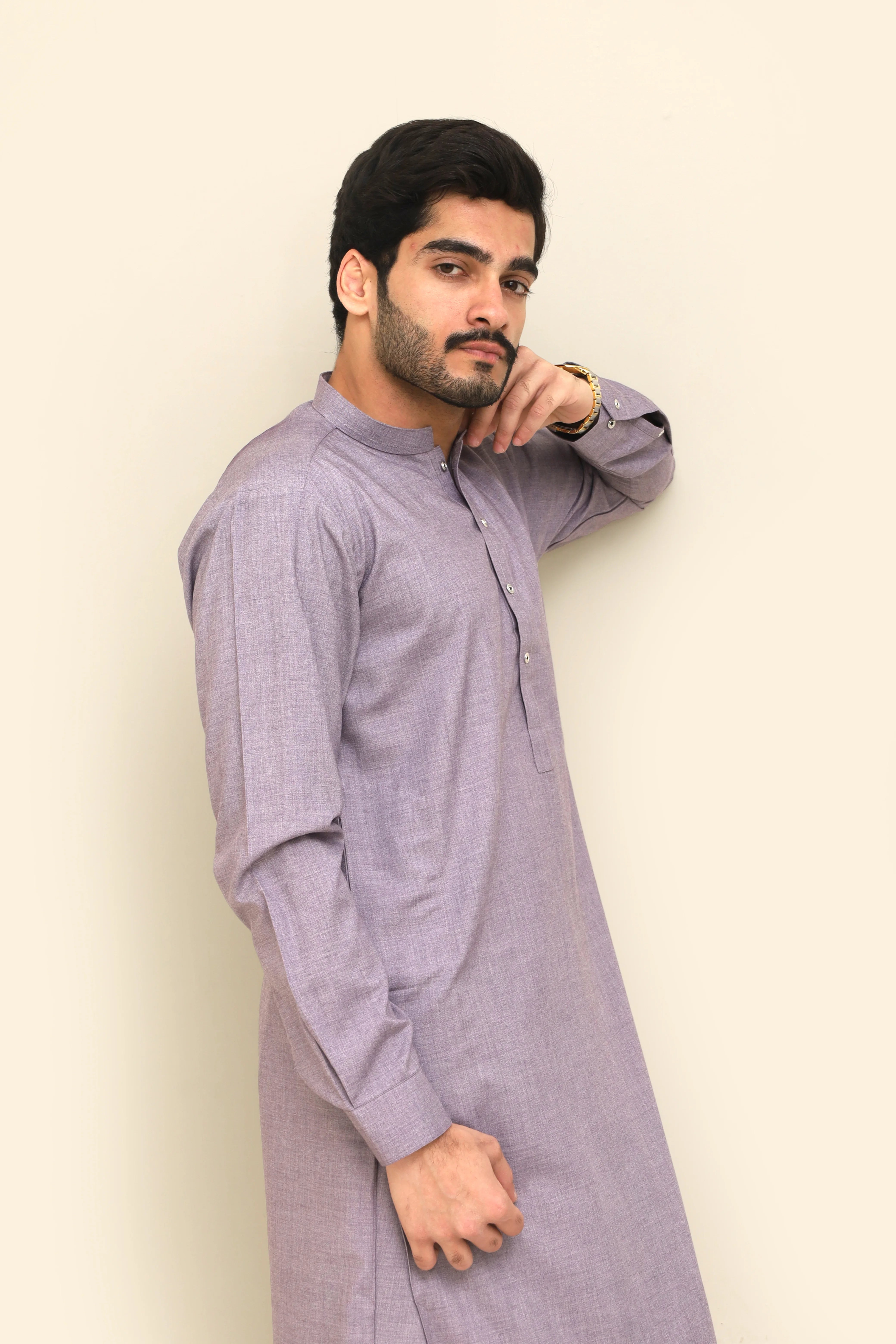 Wash & Wear Kurta with Contemporary Buttons