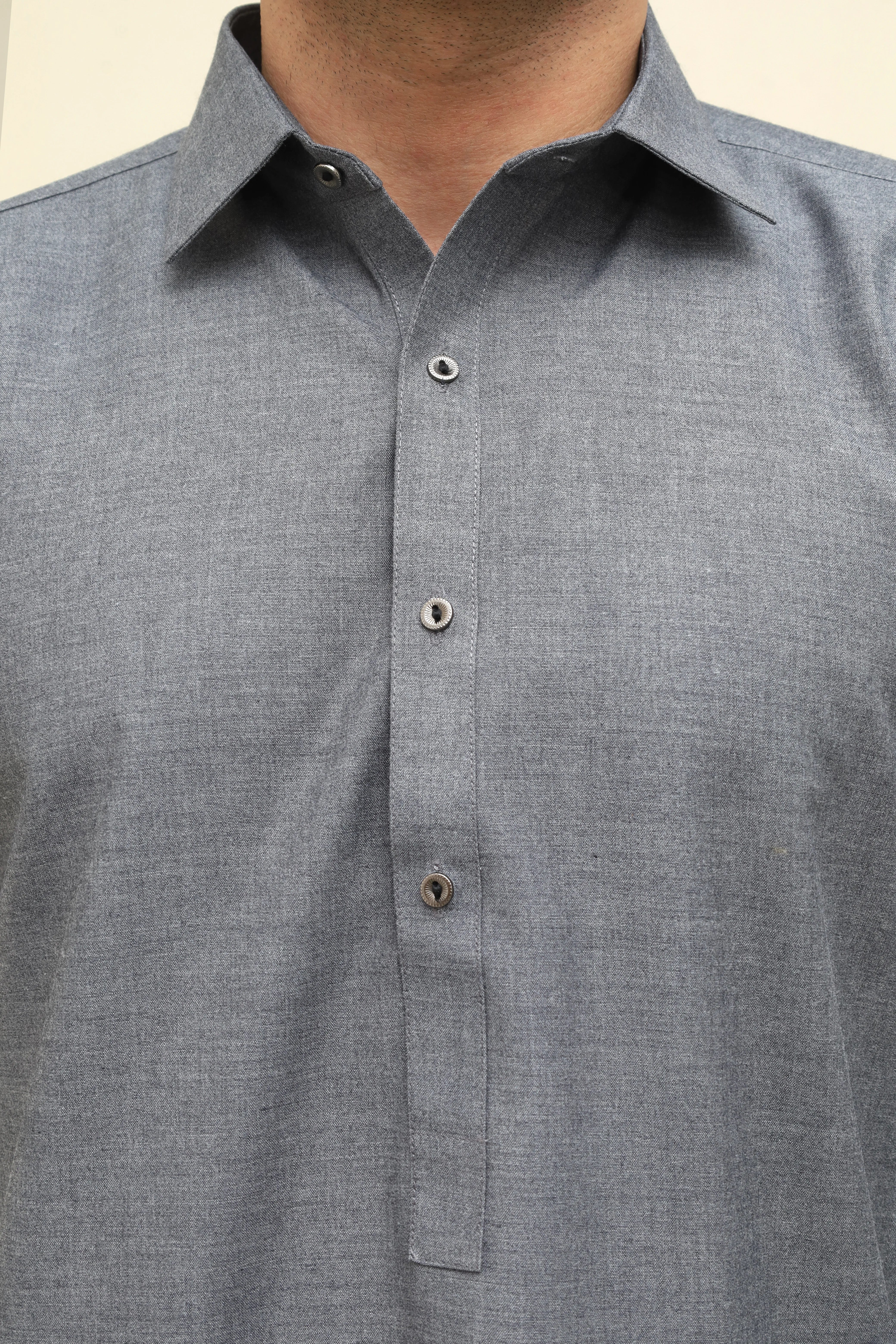 Dark Grey Wash & Wear Shalwar Kameez
