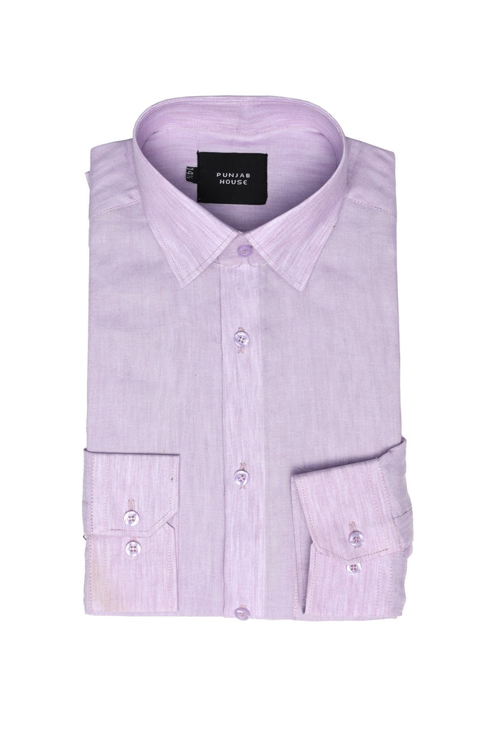 Lavender Textured Melange Dress Shirt