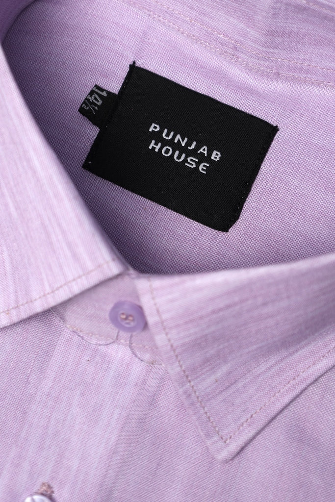 Lavender Textured Melange Dress Shirt