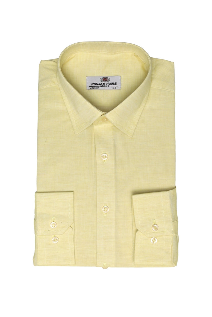 Soft Lemon Textured Melange Shirt