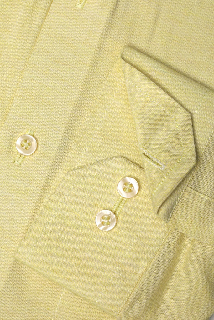 Soft Lemon Textured Melange Shirt