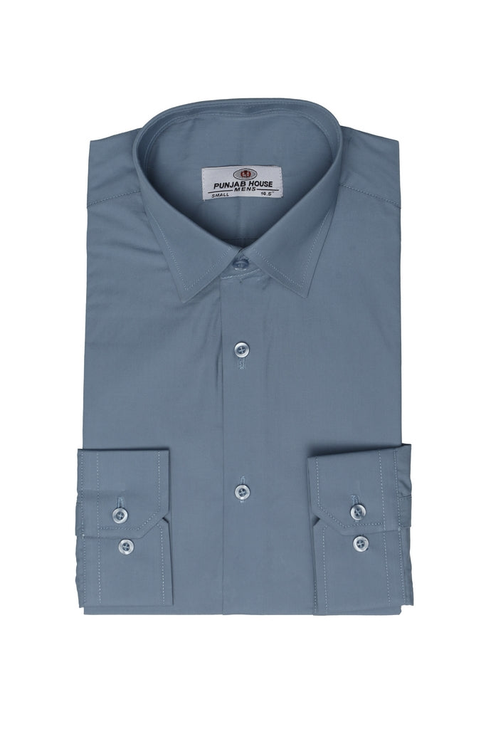 Steel Blue Essential Dress Shirt
