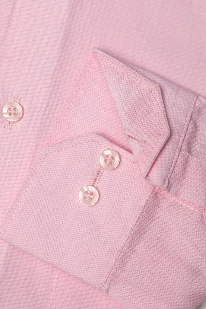 Rose Pink Textured Melange Dress Shirt