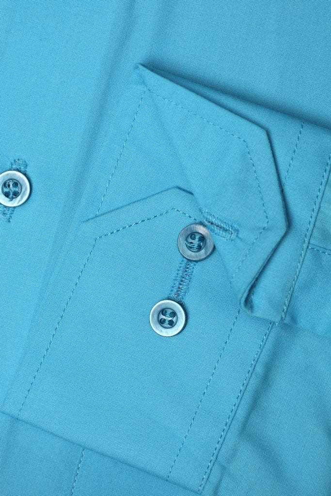 Vibrant Cyan Essential Dress Shirt