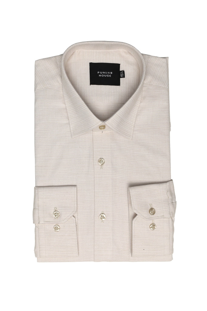 Sky Blue Micro-Diamond Texture Shirt