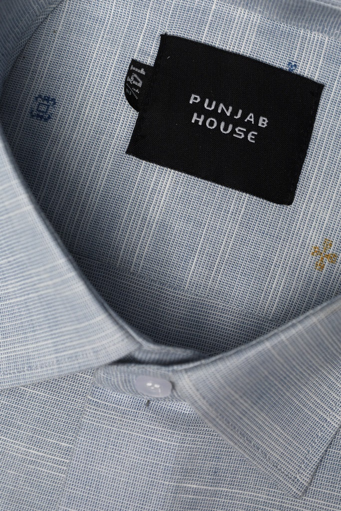 Silver Heather Embroidered Dress Shirt
