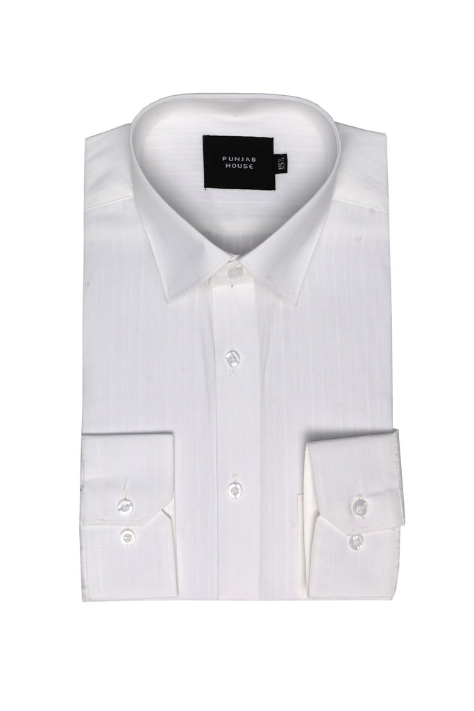 Navy &amp; White Fine-Gingham Dress Shirt