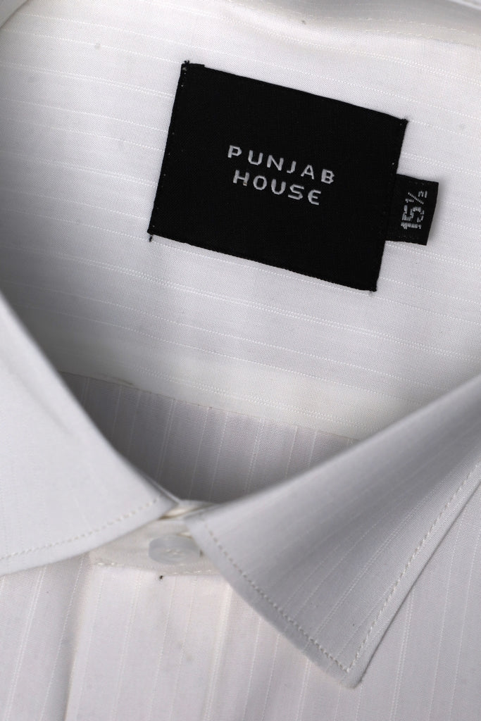 Navy &amp; White Fine-Gingham Dress Shirt