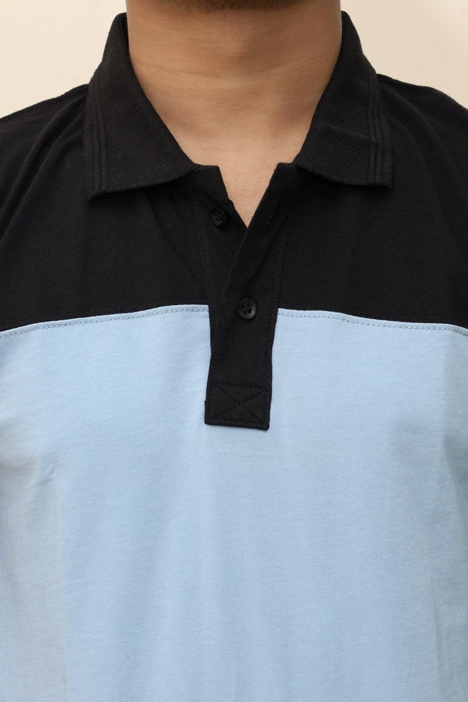 Men's Dual-Tone Color-Block Polo