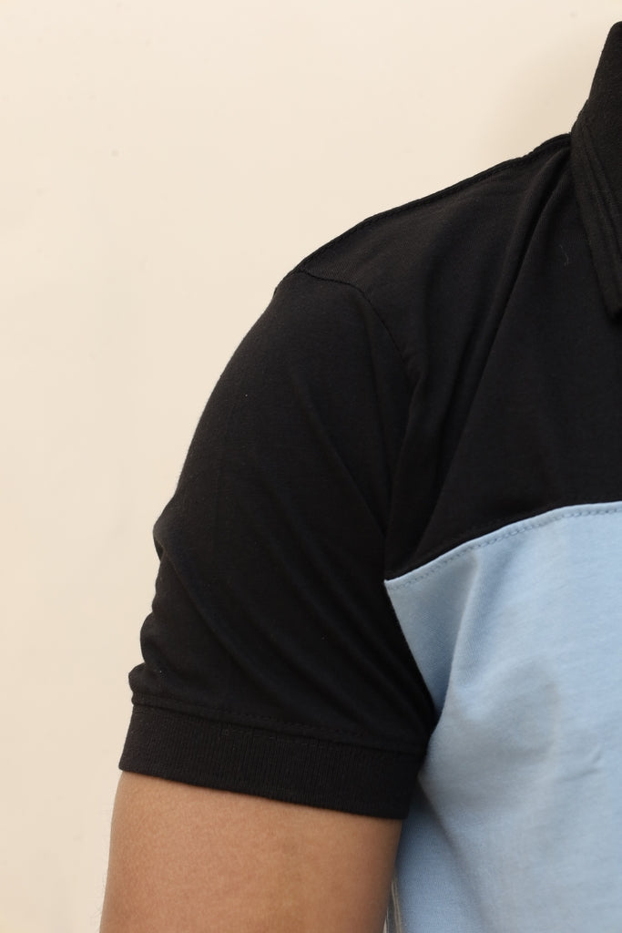 Men's Dual-Tone Color-Block Polo
