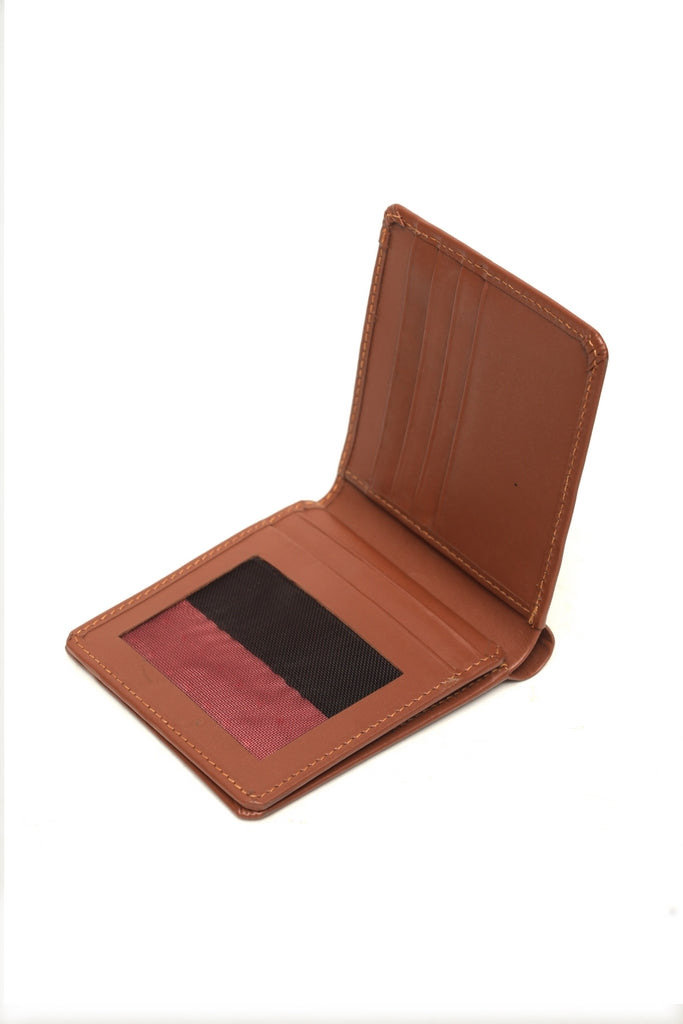 Minimalist Men's Leather Bi-Fold Wallet