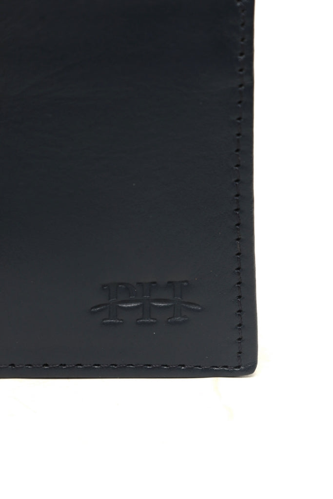Smooth Horizontal Bi-Fold Wallet with Debossed Detail