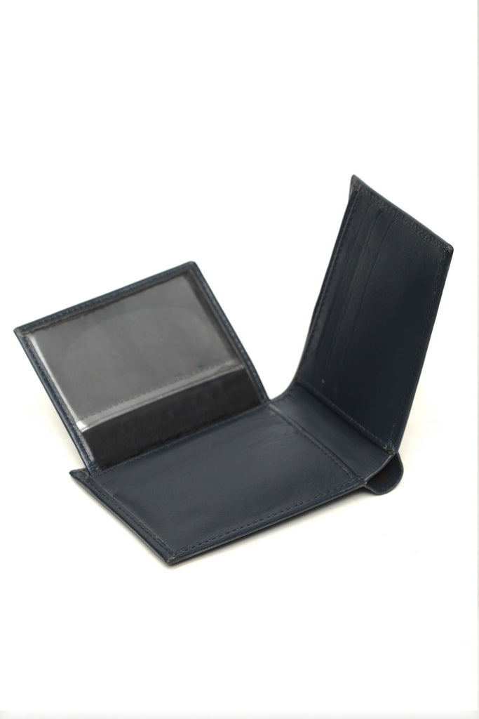 Smooth Horizontal Bi-Fold Wallet with Debossed Detail