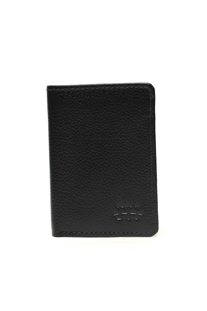 Vertical Bi-Fold Wallet with Accent Stitching