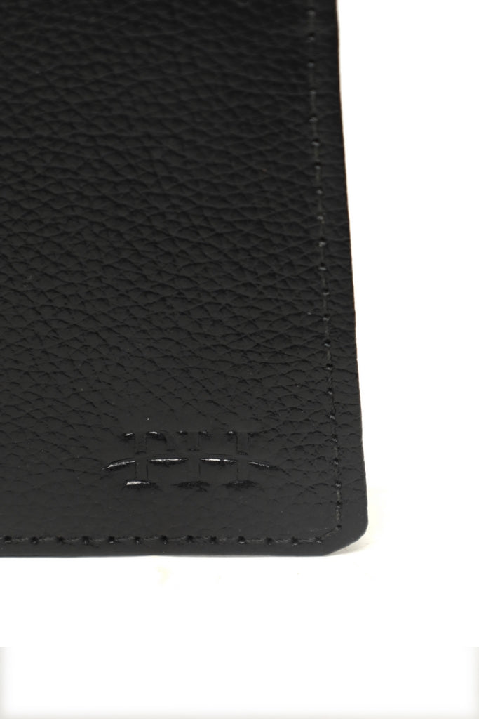 Vertical Bi-Fold Wallet with Accent Stitching