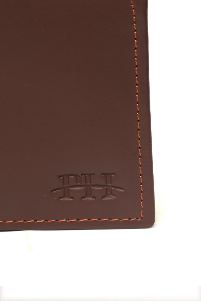 Smooth Horizontal Bi-Fold Wallet with Debossed Detail