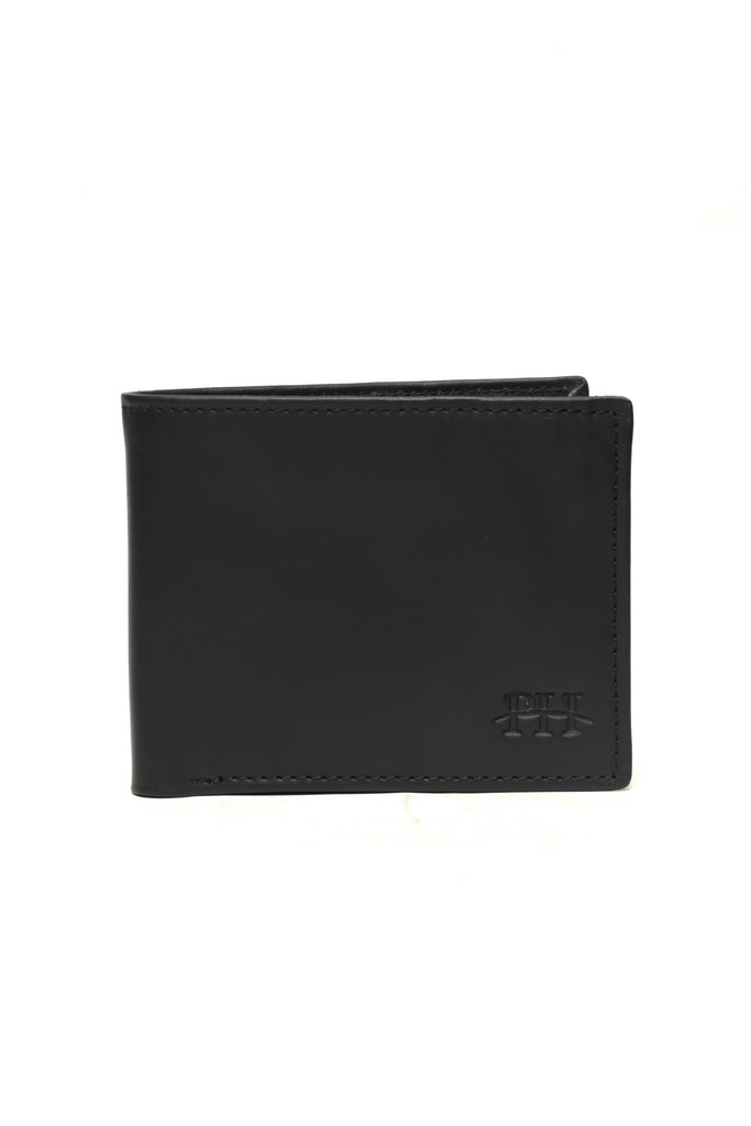 Smooth Horizontal Bi-Fold Wallet with Debossed Detail