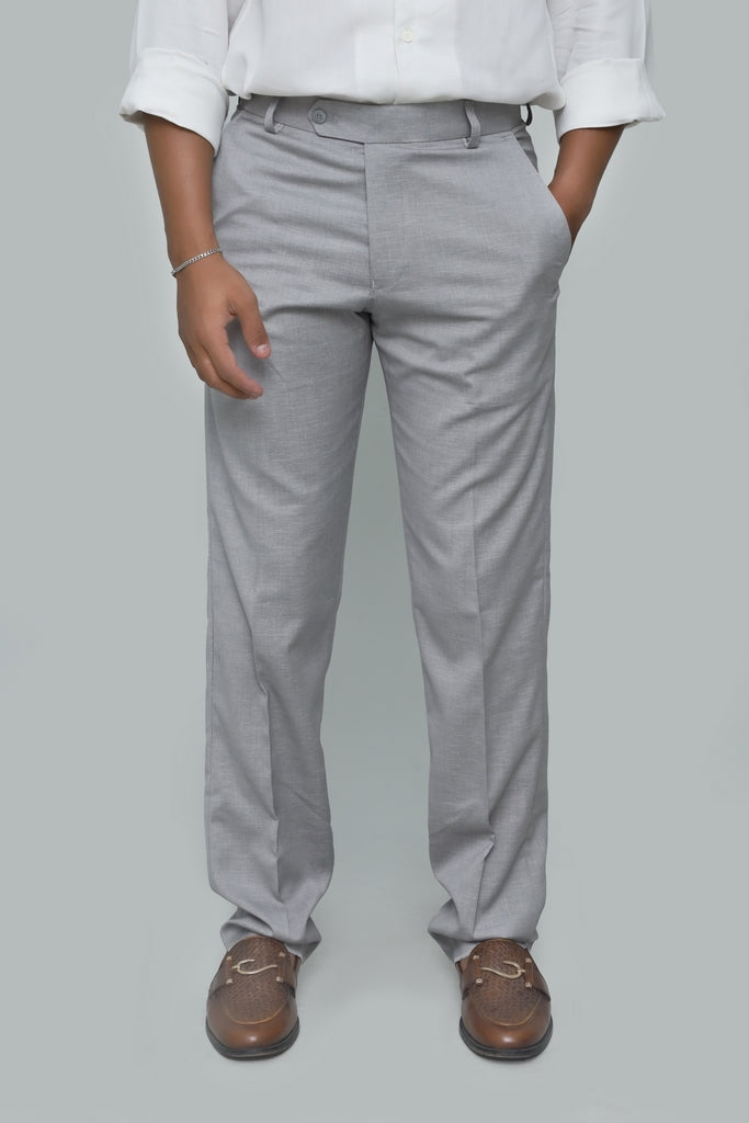 Men’s Light Grey Tropical Fabric Formal Trouser
