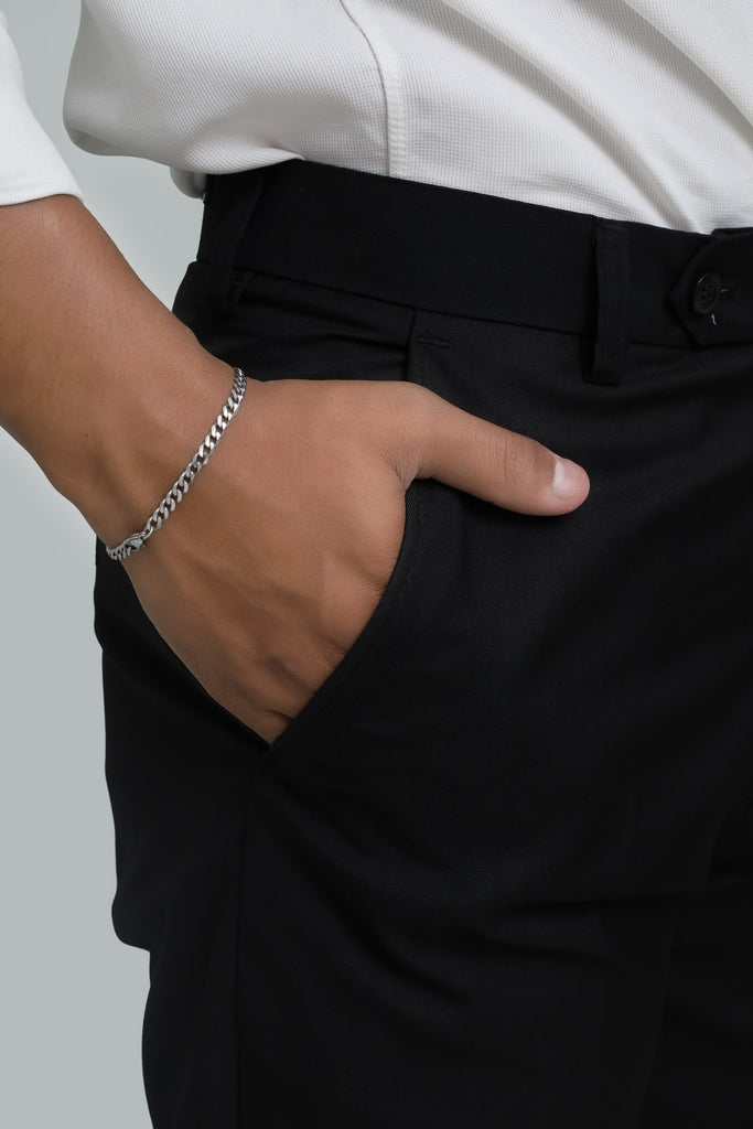 Men’s Black Tropical Fabric Formal Trouser