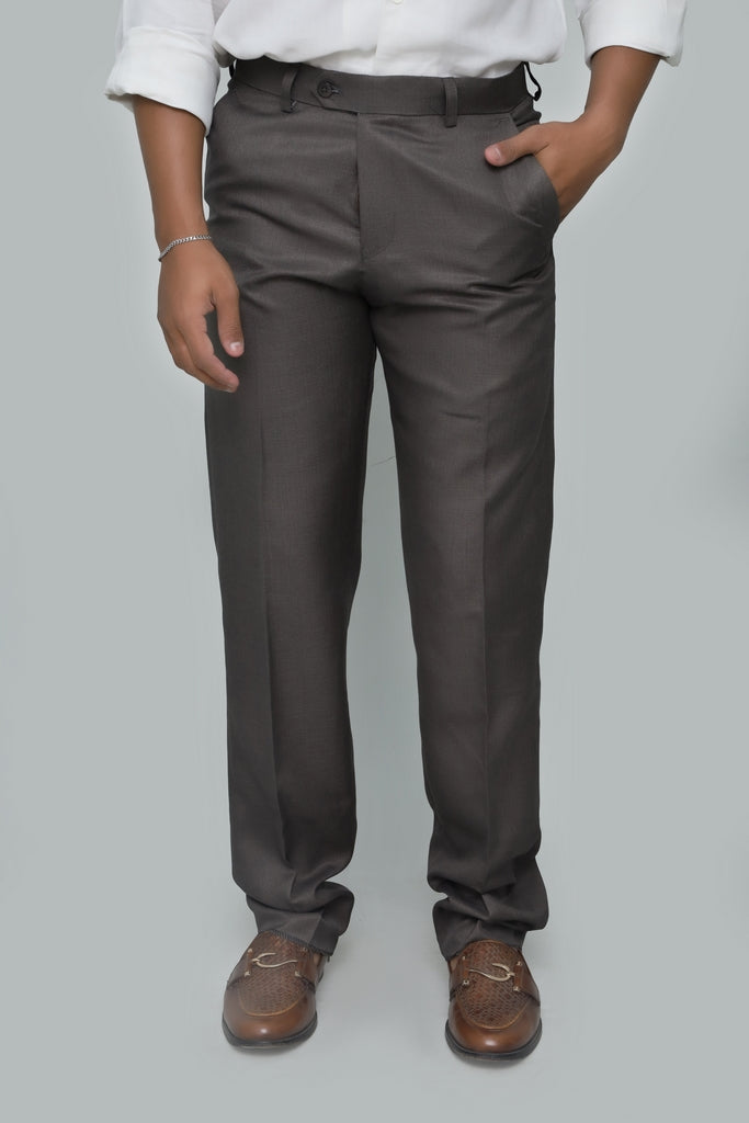 Men’s Dark Taupe Tropical Fabric Formal Trouser