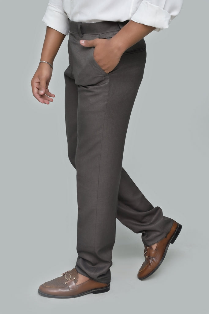 Men’s Dark Taupe Tropical Fabric Formal Trouser