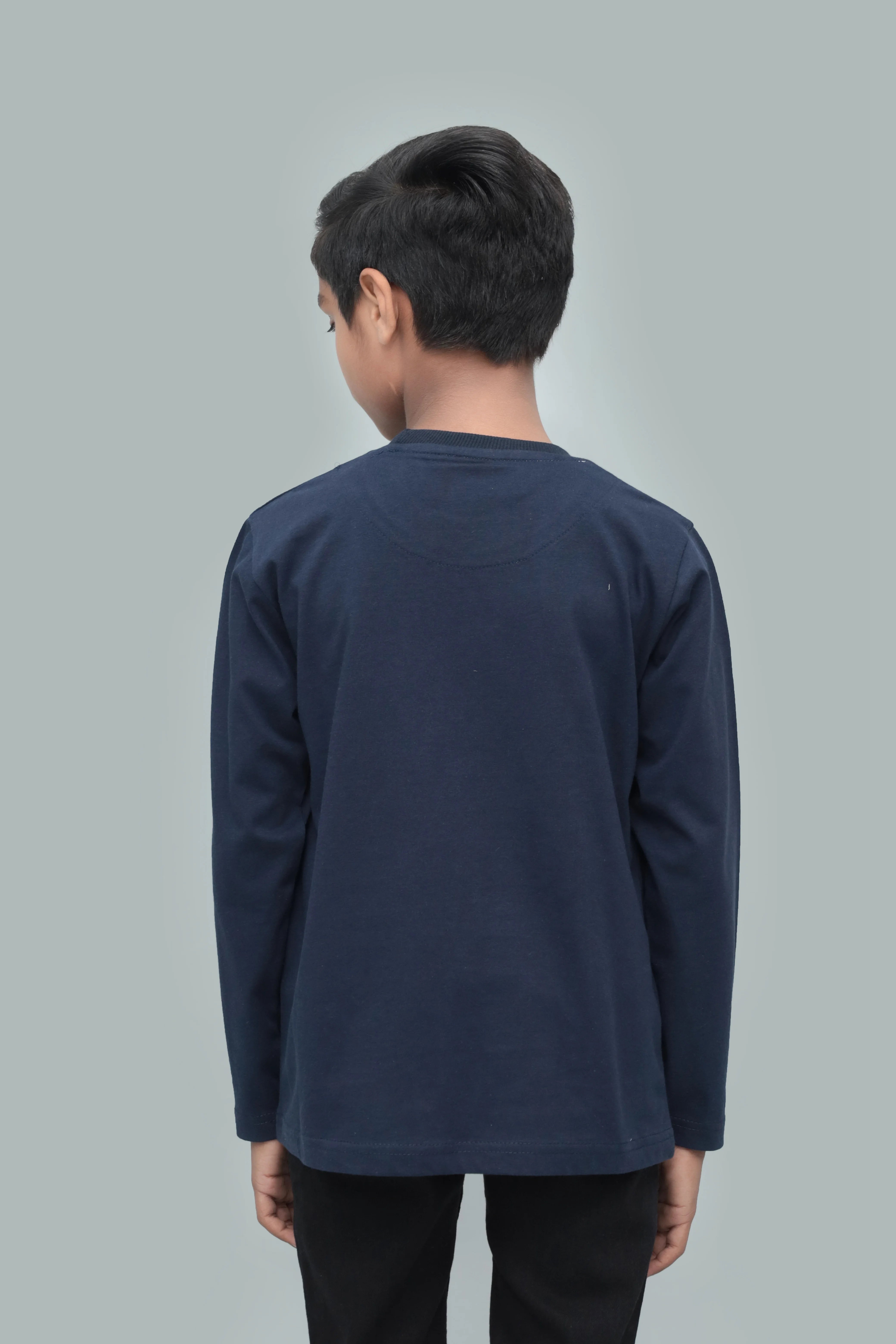 Bike Graphic Long-Sleeve Round Neck