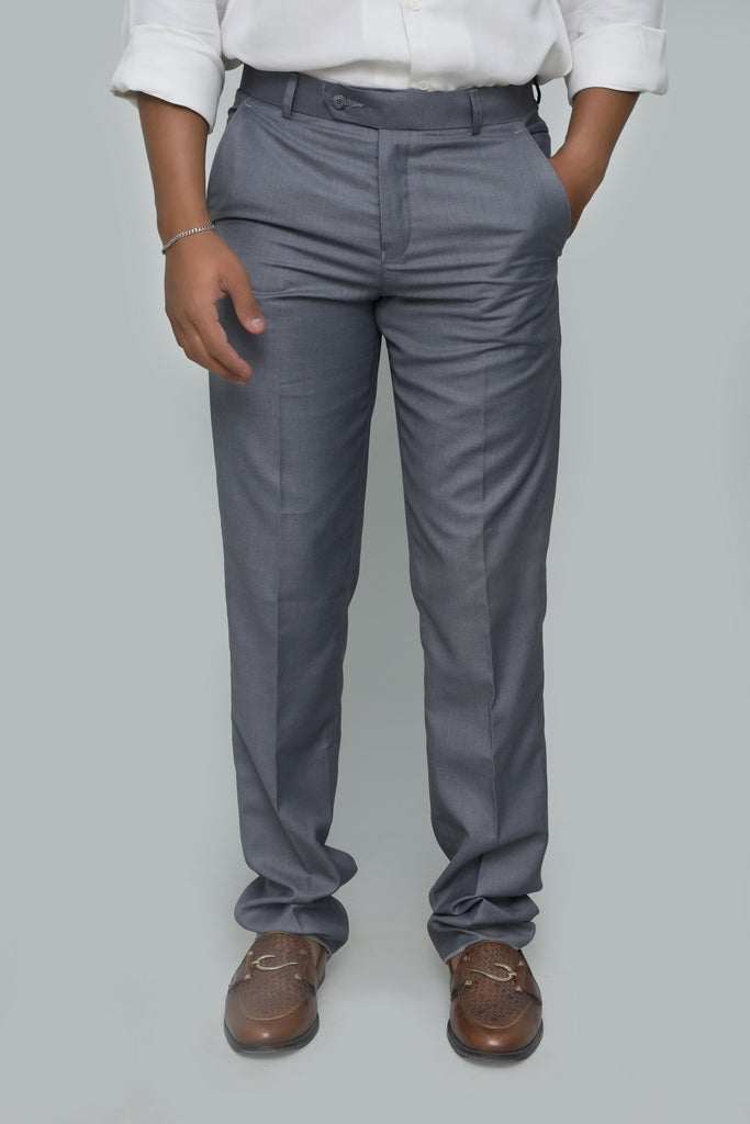 Men’s Slate Blue Tropical Fabric Formal Trouser