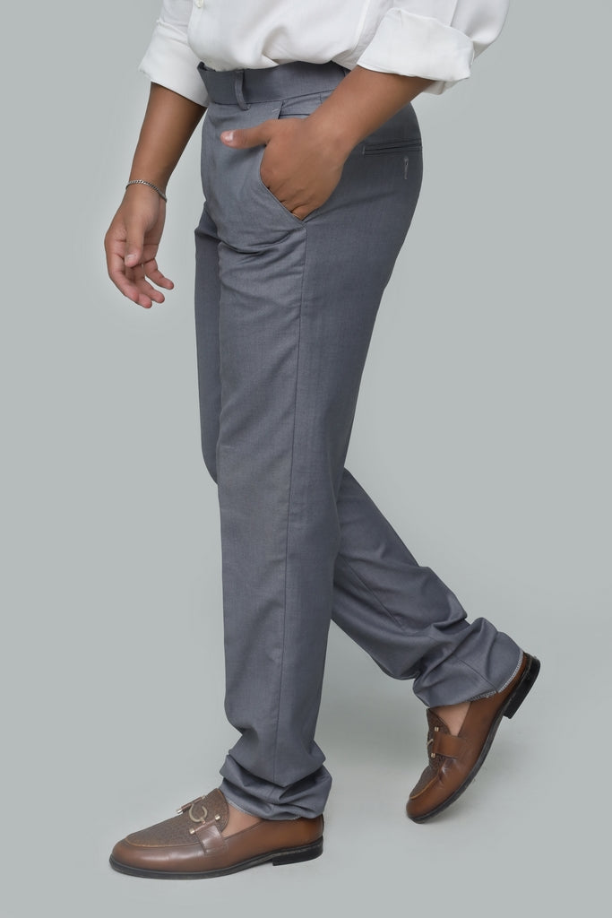 Men’s Slate Blue Tropical Fabric Formal Trouser