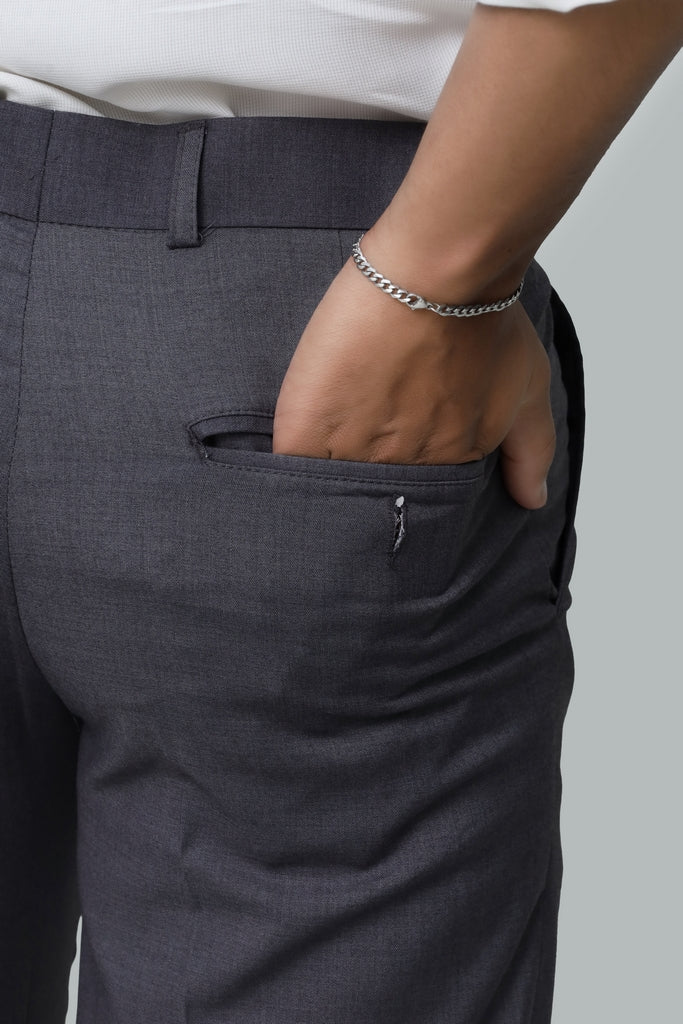 Men’s Graphite Grey Tropical Fabric Formal Trouser