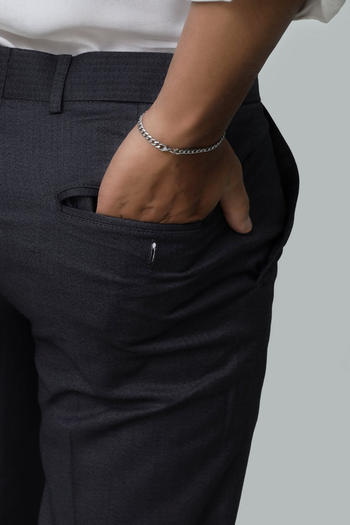 Men’s Navy Blue Tropical Fabric Formal Trouser