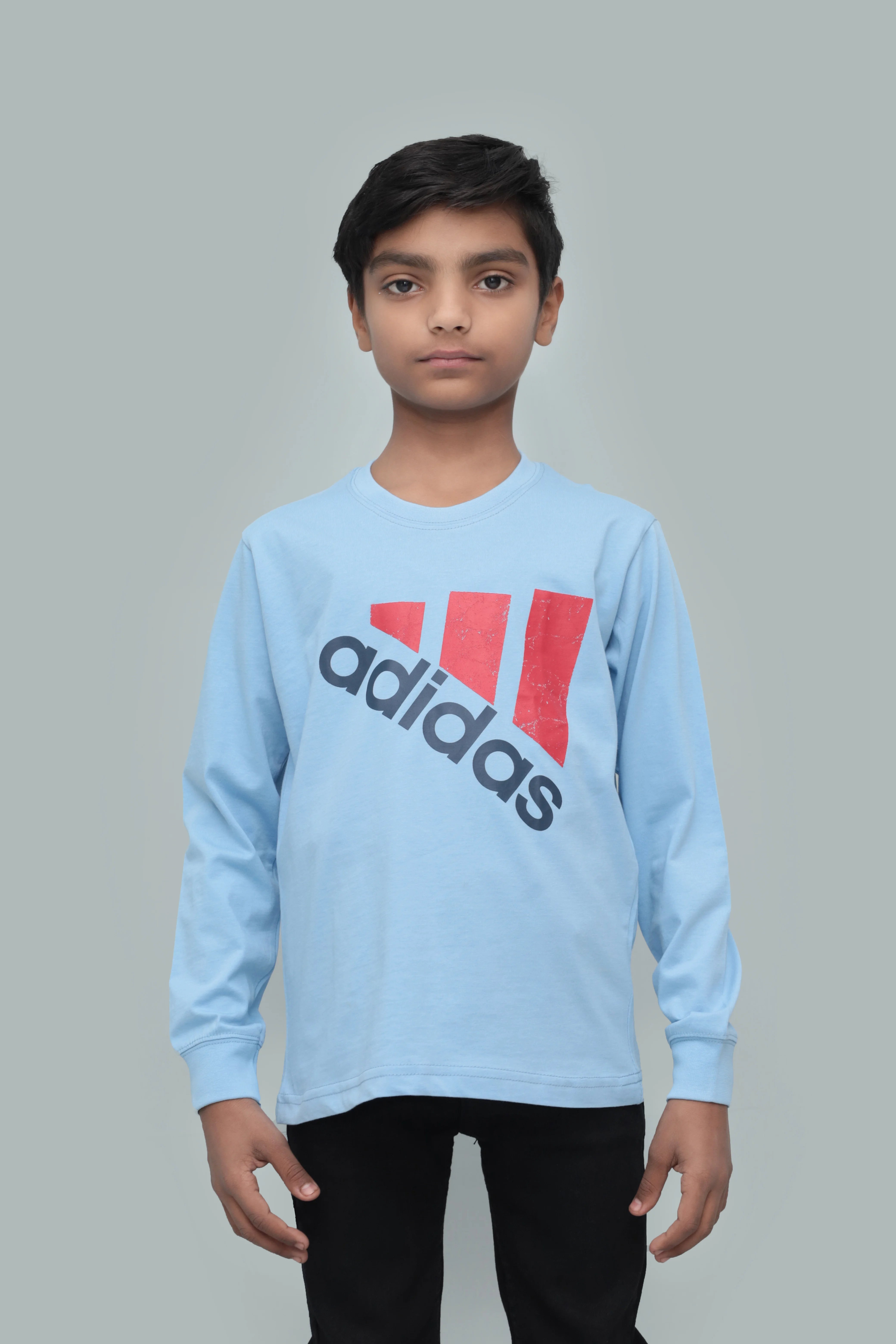 Kids' Adidas Long-Sleeve Round Neck