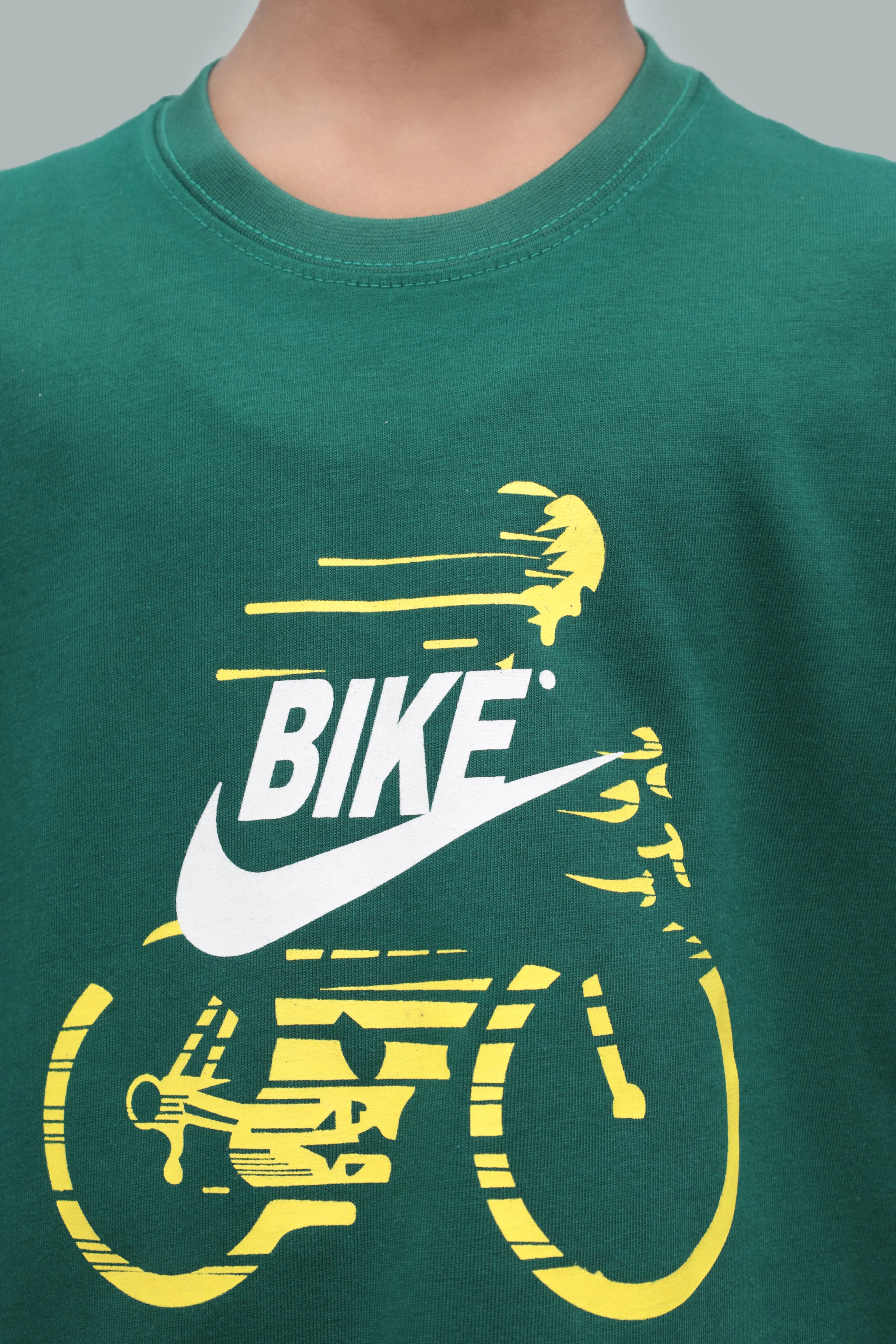 Bike Graphic Long-Sleeve Round Neck