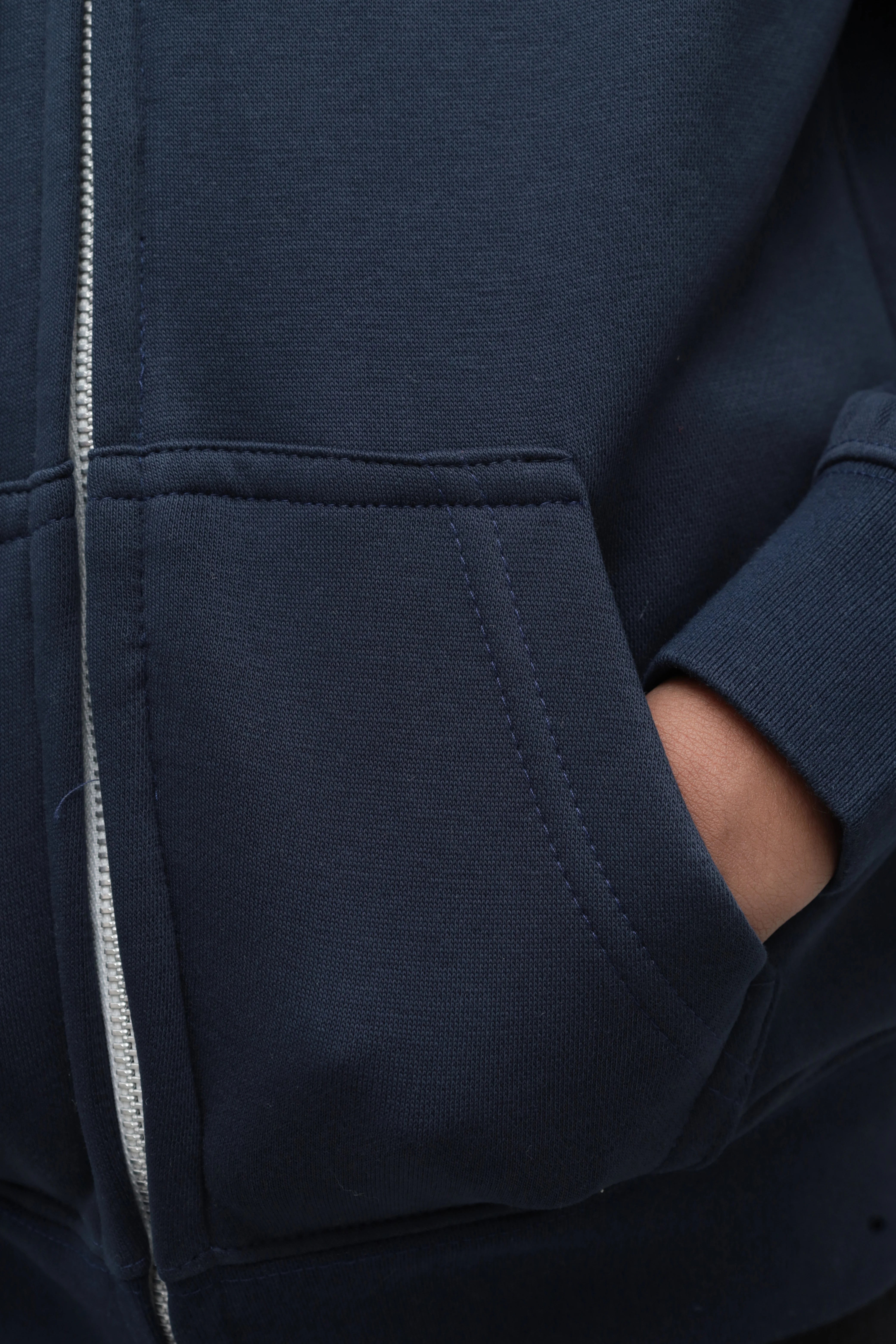 Kids' Three-Stripe Full-Black Hoodies