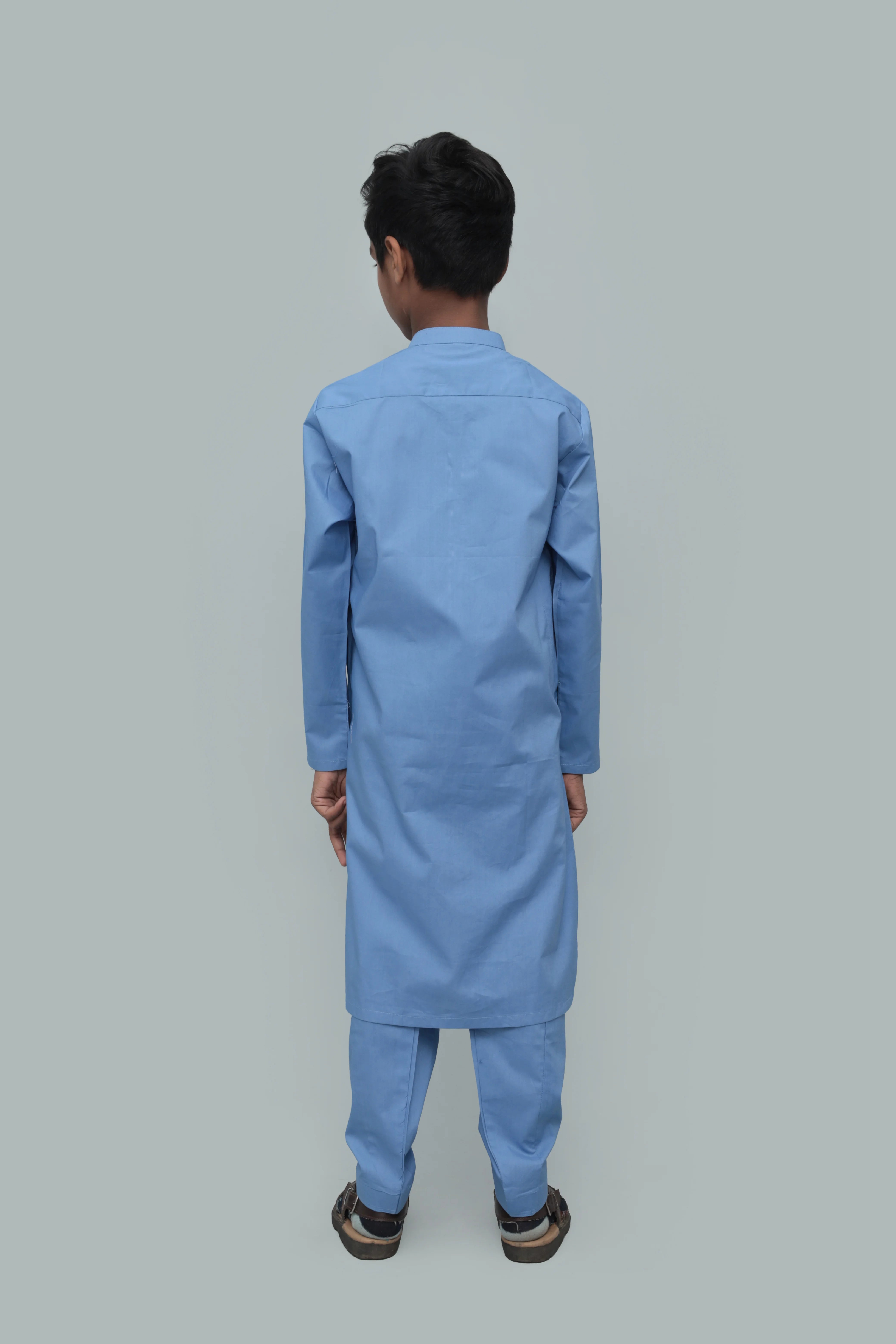Light Blue Cotton Kurta Shalwar