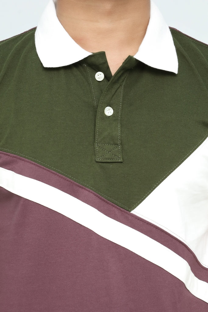 Men’s Geometric Multi-Tone Lifestyle Polo