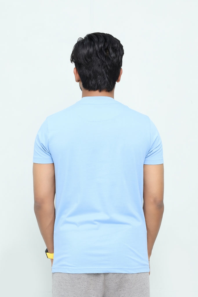 Men’s Essentials Solid Sky Blue Tee