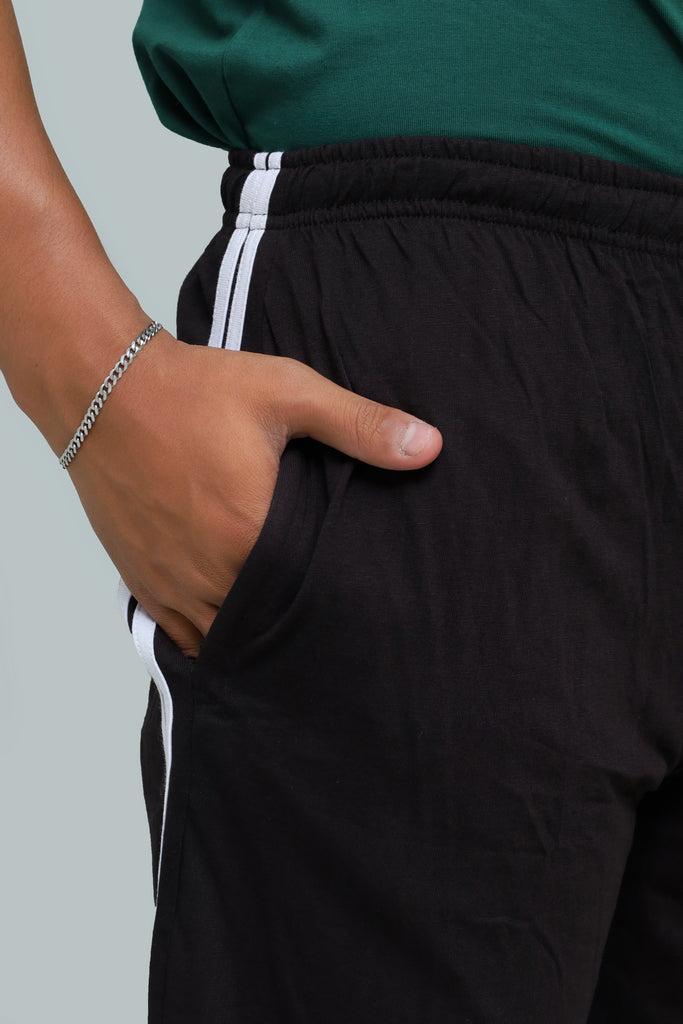 Men’s Essential Black Athleisure Lounge Shorts
