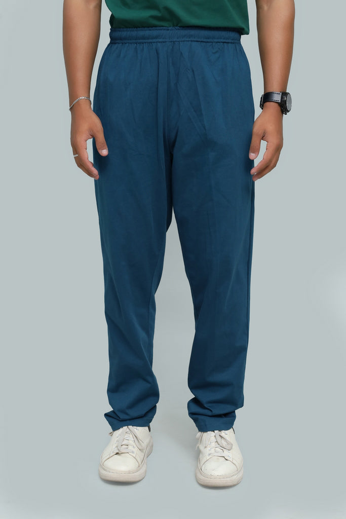 Men’s Urban Relaxed Trousers – Teal Blue