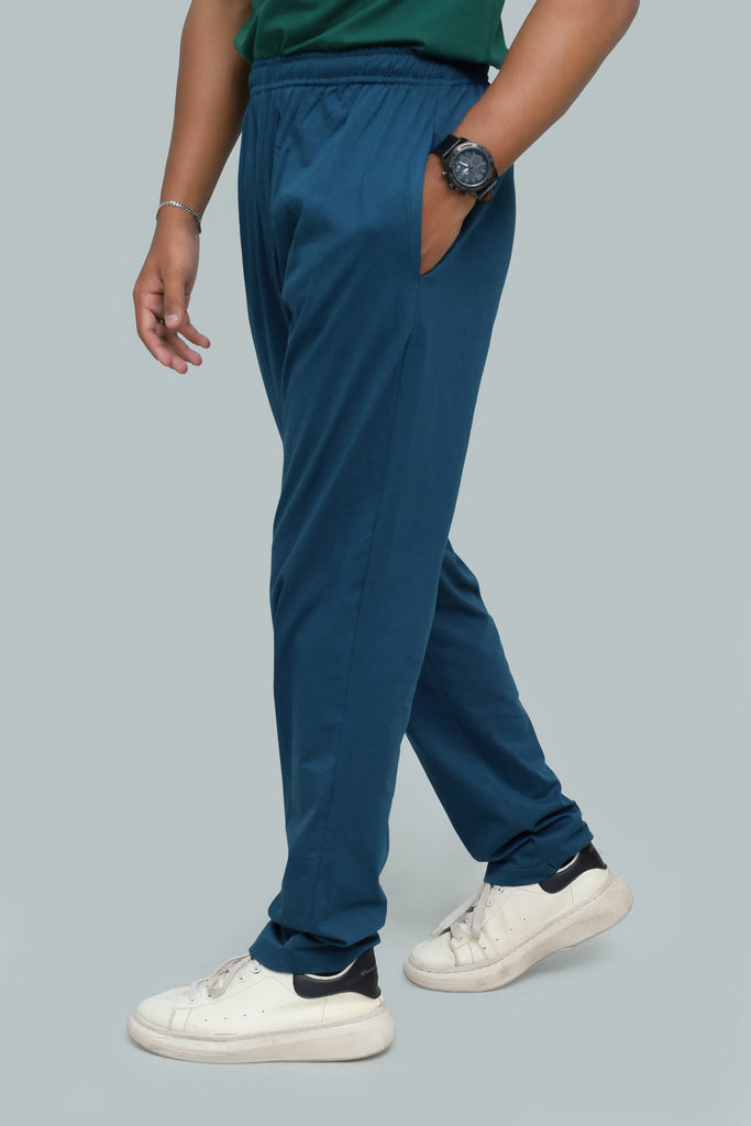 Men’s Urban Relaxed Trousers – Teal Blue