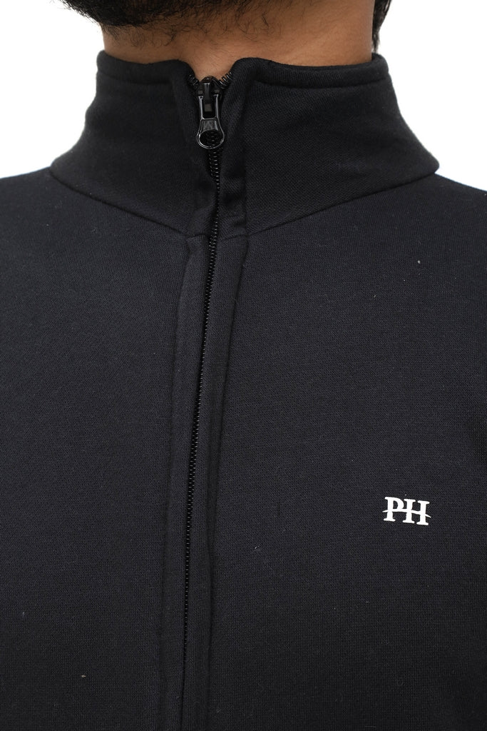 Men's Black With White Side Stripes Tracksuit