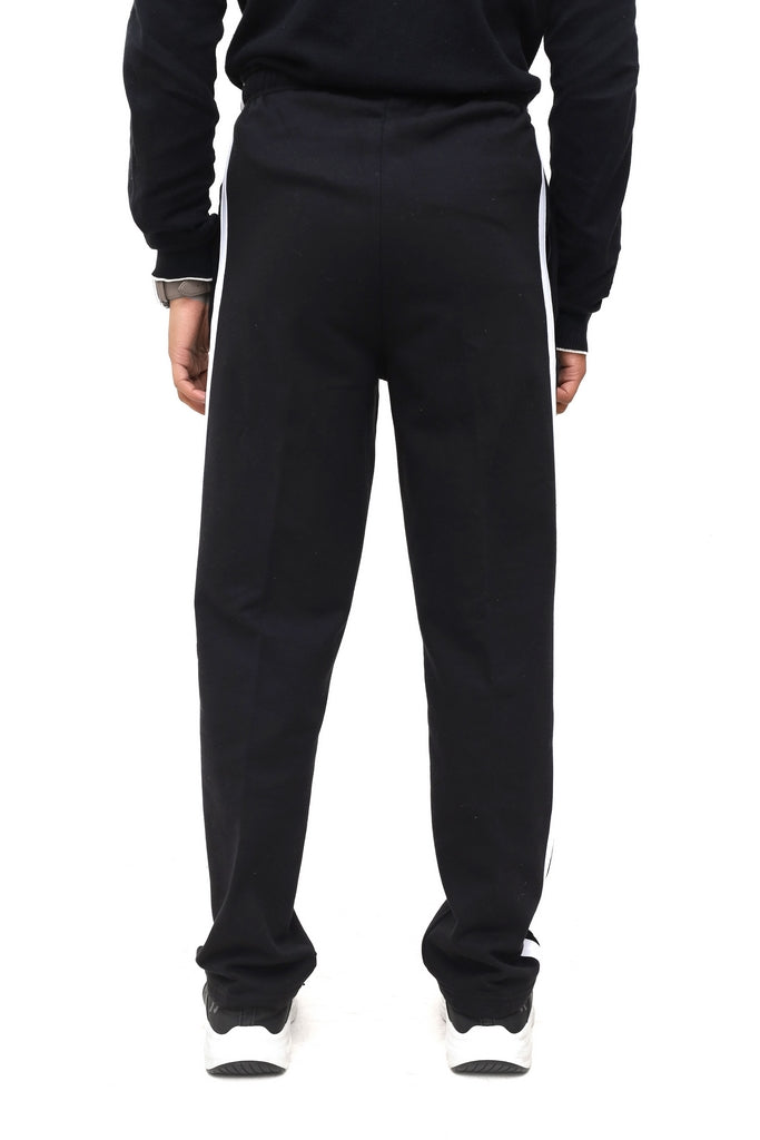 Men's Black With White Side Stripe SweatPant