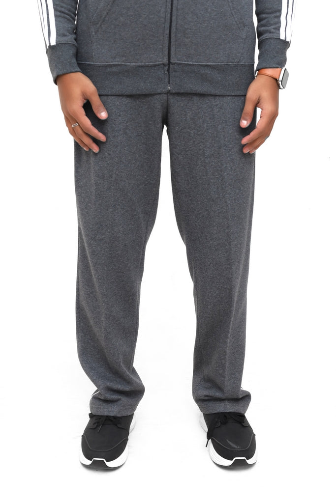 Men's Dark Grey With White Side Stripes Tracksuit