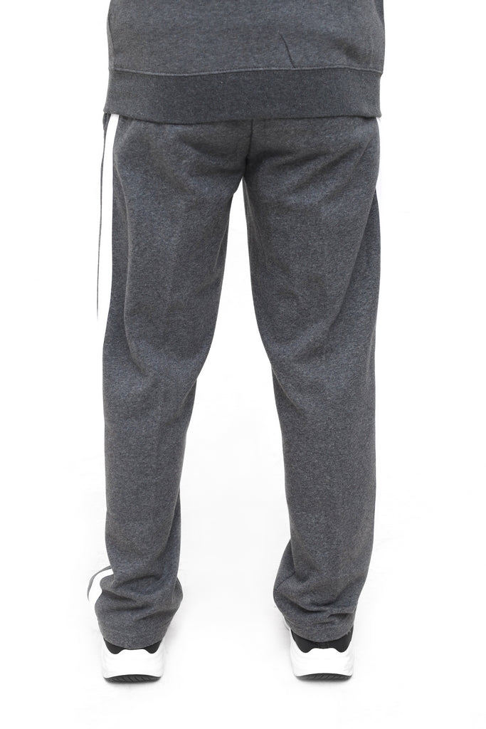 Men's Dark Grey With White Side Stripes Tracksuit