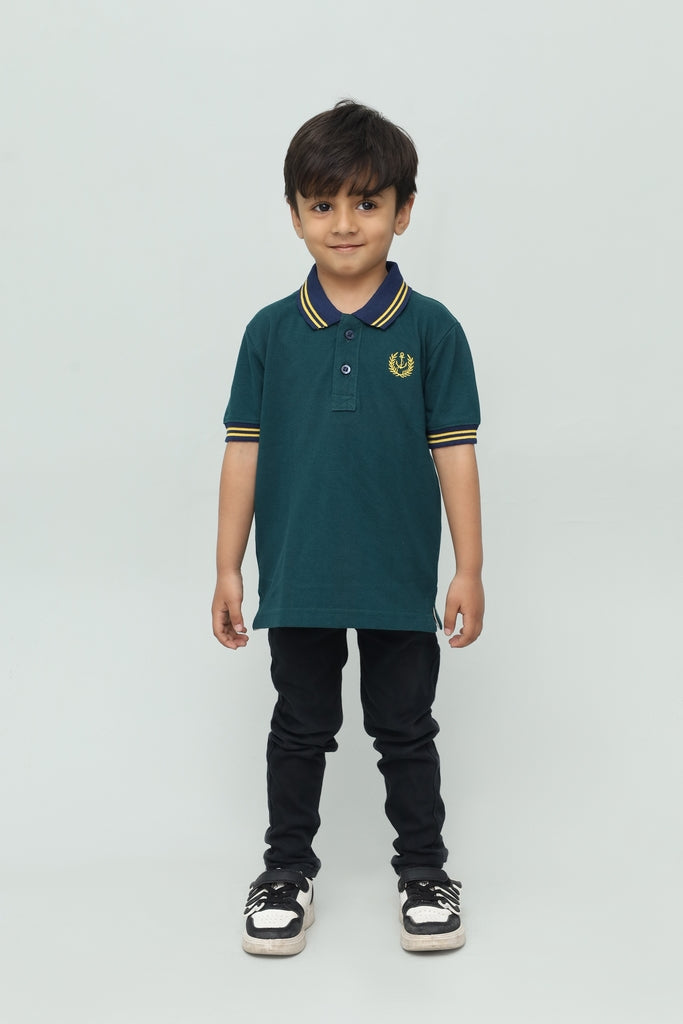 Kids Dark Green Polo Shirt
