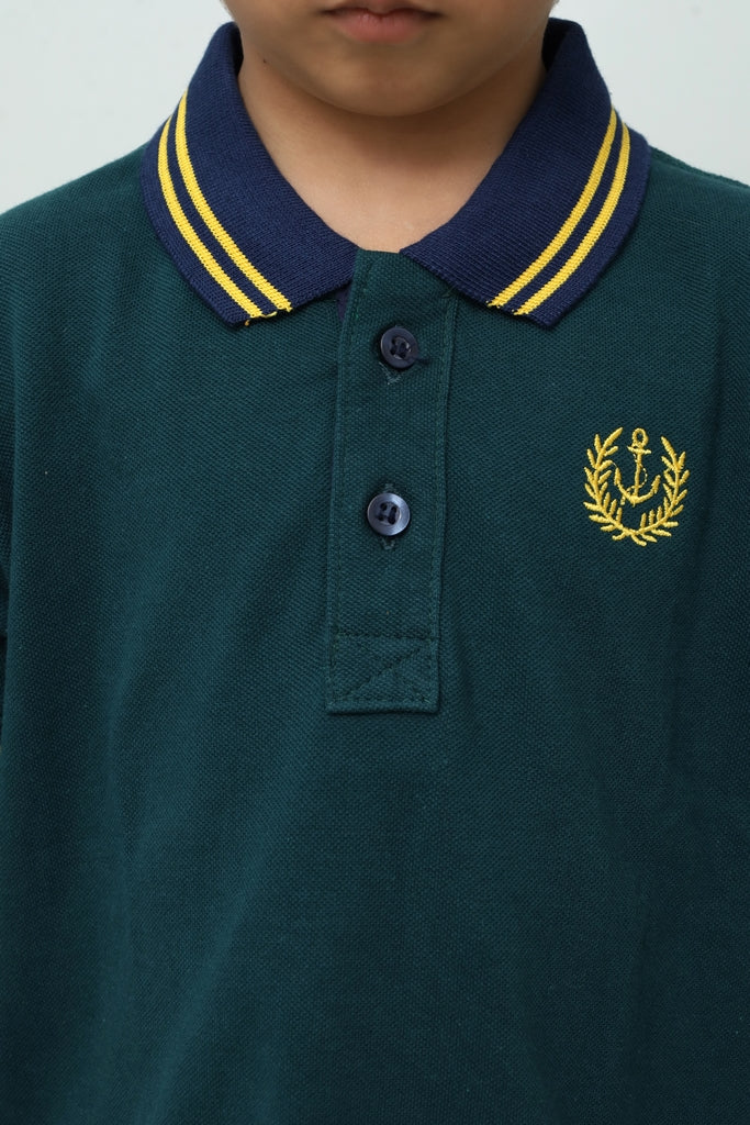 Kids Dark Green Polo Shirt