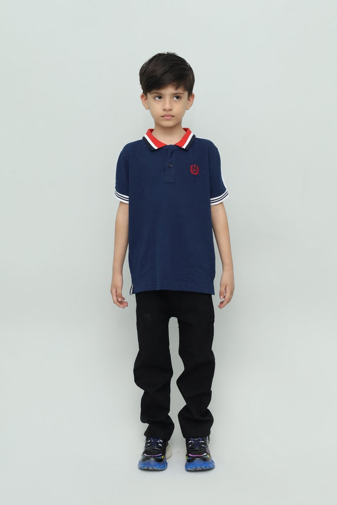 Kids Navy Blue Polo Shirt